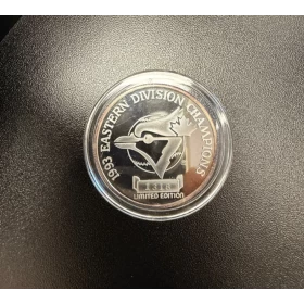 1993 Eastern Division Toronto Blue Jays 1 oz 999 Fine Silver Medallion - No COA (Limited Edition) - Tarnished