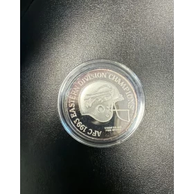 1993 Eastern Division Buffalo Bills 1 oz 999 Fine Silver Medallion - No COA (Limited Edition) - Tarnished