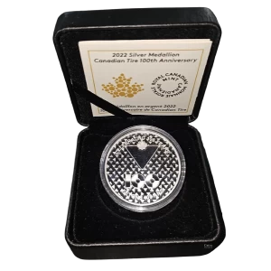 2022 Canadian Tire 100th Anniversary 1oz Silver Medallion