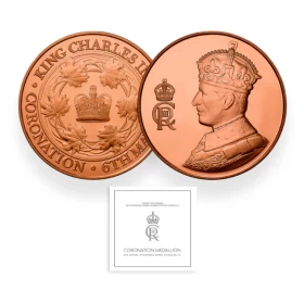2023 Coronation Medallion - King Charles III -  Bronze Medallion - Tarnished