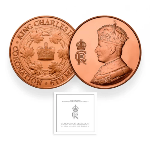 2023 Coronation Medallion - King Charles III -  Bronze Medallion - Tarnished