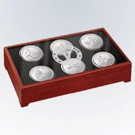 1967 The Original NHL Six Medallion Collection - Silver Plated