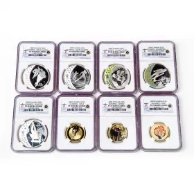 2009 Canadian 8-Coin Vancouver 2010 Olympic Winter Games Graded PF70 Coin Set ft (3) $75 Gold & (5) $25 Silver Proof Hologram