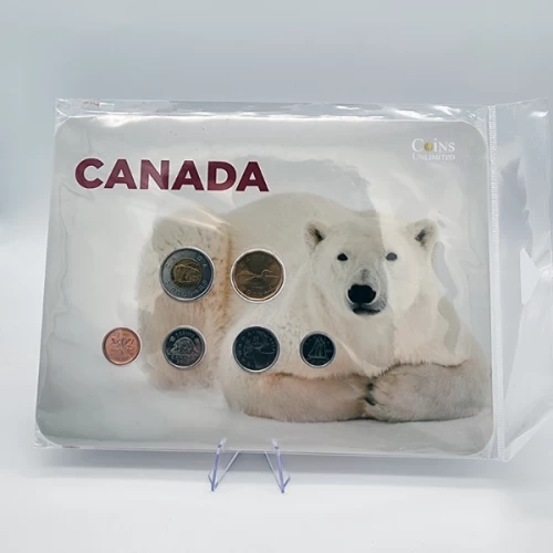 2010 Canada 6-Coin Polar Bear Collection Card & Year Set