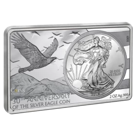 2016 United States $1 30th Anniversary of the Silver Eagle - 3 oz Pure Silver Coin and Bar Set