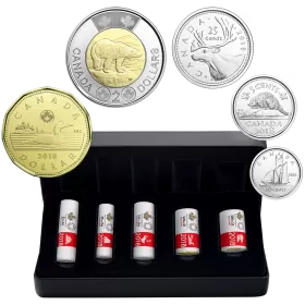 2018 Canadian 5-Coin First Strikes Special Wrap Roll Collection