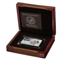 2019 (1969-) United States $1 Moon Landing/Apollo 11 50th Anniversary 2.8 oz Pure Silver Curved Coin and Bar Set - lightly tarnished