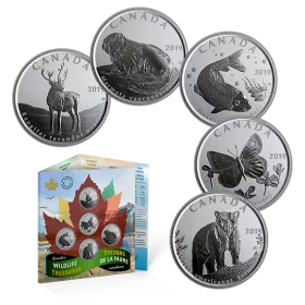 2019 Canadian 50-Cent Canada’s Wildlife Treasures 5-Coin Set