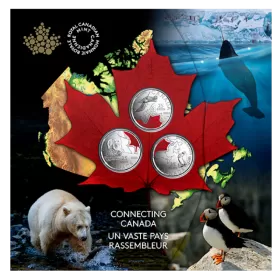 2020 Canadian 25-Cent Connecting Canada 3-Coin Set