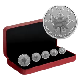 2021 Canadian Fine Silver 5-Coin Fractional Set - Our Arboreal Emblem: The Maple Tree