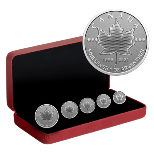 2021 Canadian Fine Silver 5-Coin Fractional Set - Our Arboreal Emblem: The Maple Tree