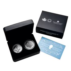 2022 (1952-) $20/£2 Canadian/British The Platinum Jubilee of Her Majesty Queen Elizabeth II - Fine Silver 2-Coin Set