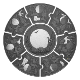 2025 Canada $50 Moon Phases - Fine Silver with Black Rhodium Plating Puzzle Coin Set
