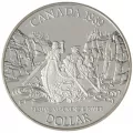 1989 Canada Proof Double Dollar Set - Mackenzie River Bicentennial-may be toned or cloudy