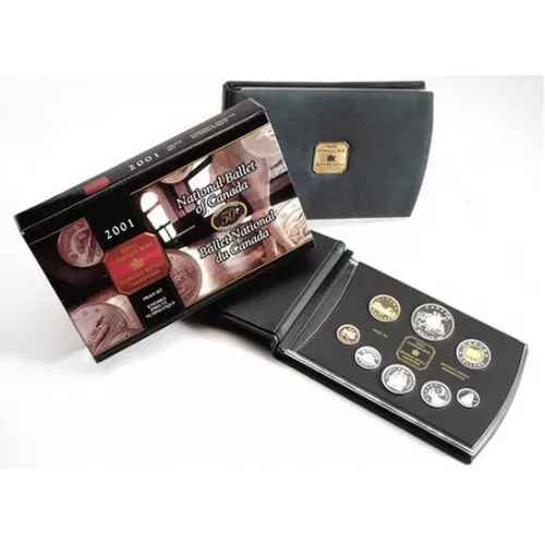 2001 Canada Proof Double Dollar Set - 50th Anniversary of the National Ballet of Canada- coins may be lightly toned