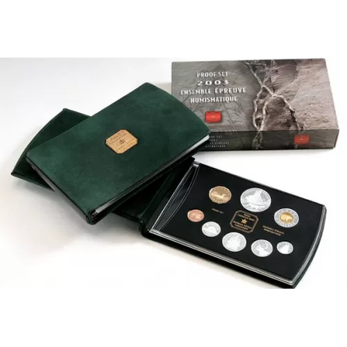 2003 Canada Proof Double Dollar Set - 100th Anniversary of the Cobalt Discovery - Some coins might be toned