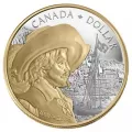 2008 Canadian Proof Double Dollar Set ft 2008 (1608-) $1 Champlain/Quebec City 400th Anniv Silver & Gold-plated Coin - no beauty box