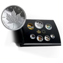 2019 Canadian Colourised Circulation Collection - Fine Silver 6-Coin Set with Medallion