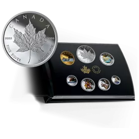 2019 Canadian Colourised Circulation Collection - Fine Silver 6-Coin Set with Medallion