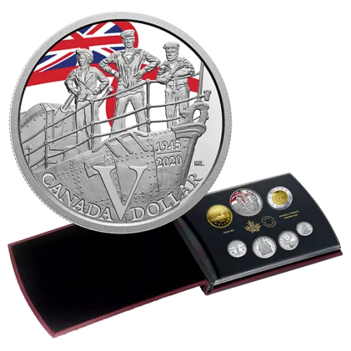 2020 Canadian 75th Anniversary of V-E Day Silver Dollar Proof Set (Special Edition)