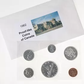 1962 Canada Silver Proof-Like (PL) Collector Set-some coins may be tarnished