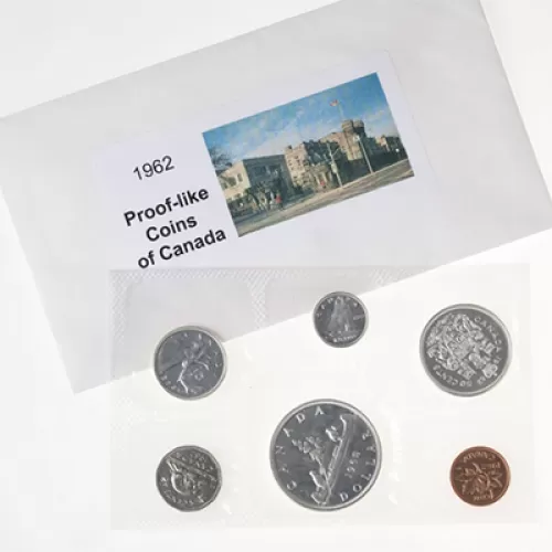 1962 Canada Silver Proof-Like (PL) Collector Set-some coins may be tarnished
