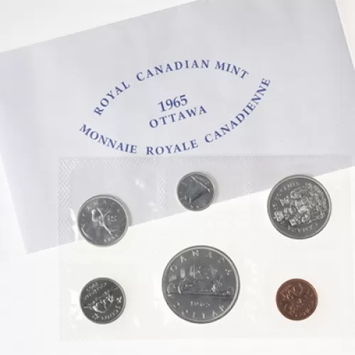 1965 POINTED 5 Canada Silver Proof-Like (PL) Collector Set-may have some toning