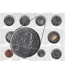 2007 MULE Canadian 11-Coin Vancouver 2010 Olympic Winter Games Special Edition Uncirculated Proof-Like Set