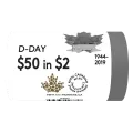 2019 Canadian $2 75th Anniversary of D-Day Special Wrap Coin Roll Collection