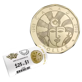 2019 (1969-) Canadian $1 Equality 50th Anniv Loonie Dollar Special Wrap Coin Roll