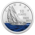 2021 (1921-) Canadian 10-Cent Bluenose Schooner 100th Anniv Special Wrap Coin Roll Set