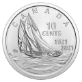 2021 (1921-) Canadian 10-Cent Bluenose Schooner 100th Anniv Special Wrap Coin Roll Set