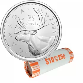 2022 Canadian 25-Cent Caribou Quarter Original Coin Roll