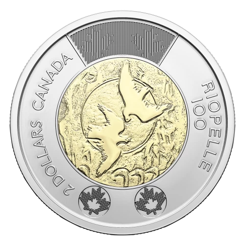2023 Canadian $2 Birth of Jean Paul Riopelle 100th Anniv Toonie Non-Colourized Toonie Coin (Brilliant Uncirculated)