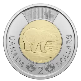 2023 Canadian $2 Polar Bear/QEII Reign Dates Toonie Coin (Brilliant Uncirculated)