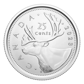 2023 Canadian 25-Cent Caribou/King Charles III Quarter Coin (Brilliant Uncirculated)