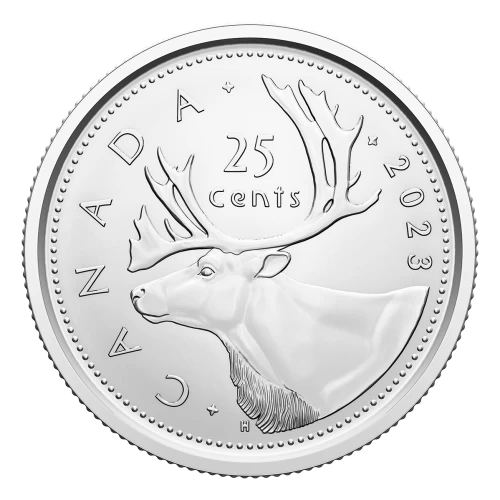 2023 Canadian 25-Cent Caribou/King Charles III Quarter Coin (Brilliant Uncirculated)
