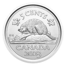 2023 Canadian 5-cent Beaver/King Charles III First Strikes Nickel Coin (Brilliant Uncirculated)
