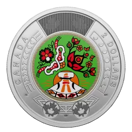 2023 Canadian $2 National Indigenous Peoples Day Coloured Toonie Coin (Brilliant Uncirculated)