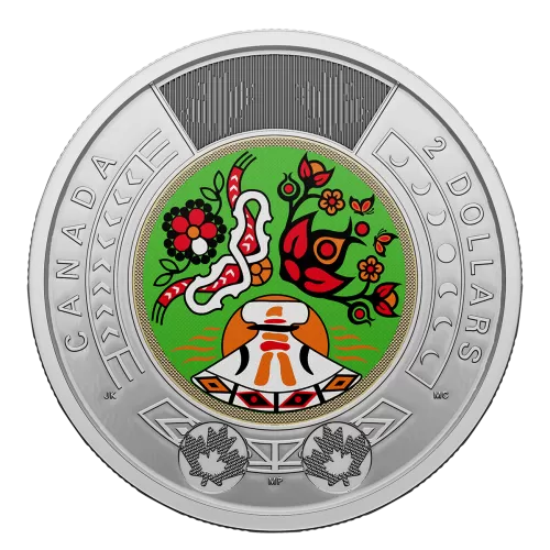 2023 Canadian $2 National Indigenous Peoples Day Coloured Toonie Coin (Brilliant Uncirculated)