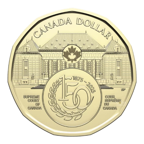2025 Canada $1 Commemorating 150 Anniversary of the Supreme Court of Canada Non-Colourized Loonie Coin (Brilliant Uncirculated)