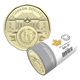 2025 Canada $1 Commemorating 150th Anniversary of the Supreme Court of Canada Non-colourized Special Wrap Roll