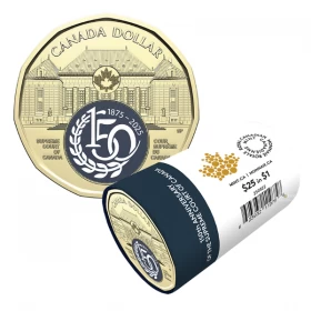 2025 Canada $1 Commemorating 150th Anniversary of the Supreme Court of Canada Colourized Special Wrap Roll