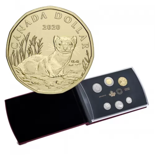 2020 Canadian Specimen 6-Coin Collector Set ft $1 Black-Footed Ferret Loonie Dollar