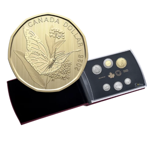 2025 Canada 6-Coin Specimen Collector Set ft $1 Monarch Butterfly Loonie Dollar