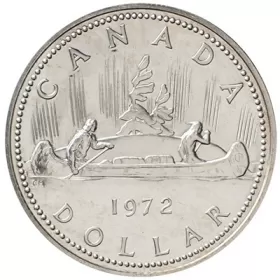 1972 Canadian $1 Voyageur Specimen Silver Dollar Coin-coin may be toned-No Outside Box