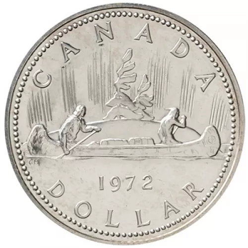 1972 Canadian $1 Voyageur Specimen Silver Dollar Coin-coin may be toned-No Outside Box