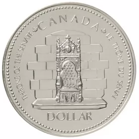 1977 (1952-) Canadian $1 Throne of the Senate (Queen's Silver Jubilee) Specimen Silver Dollar Coin