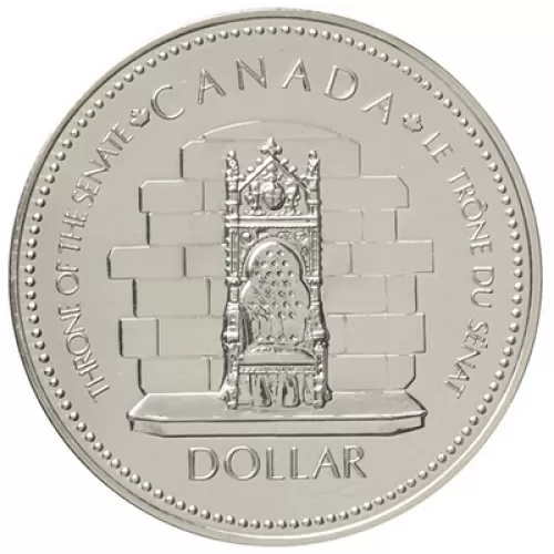 1977 (1952-) Canadian $1 Throne of the Senate (Queen's Silver Jubilee) Specimen Silver Dollar Coin