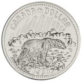 1980 Canadian $1 Arctic Territories Centennial Specimen Silver Dollar Coin - Turnished